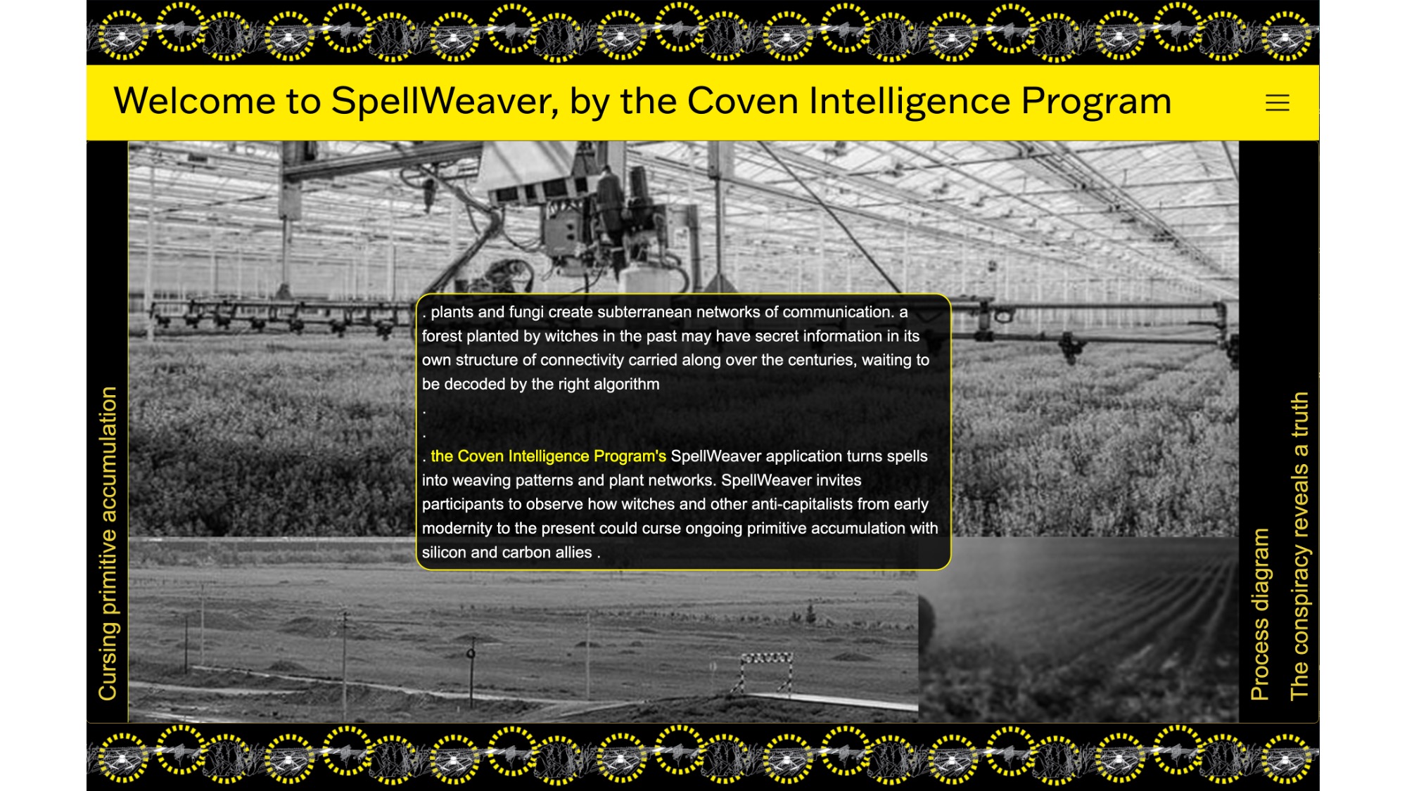 Coven Intelligence Program, 2020. Still of SpellWeaver