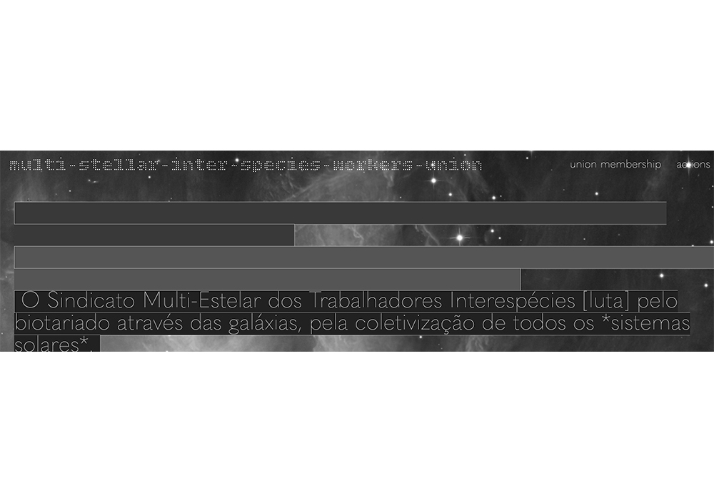 The Multi-Stellar Inter-Species Workers' Union, 2022. The Third Intergalactic Commune.